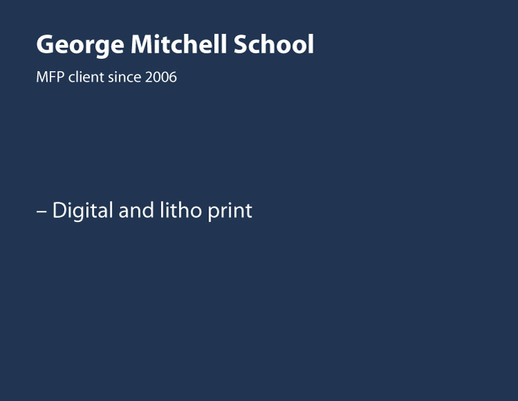 George Mitchell School text