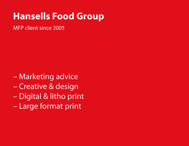 Hansells Food Group text